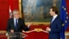 AUSTRIA -- Austrian Chancellor Sebastian Kurz and Austrian President Alexander Van der Bellen attend a news conference, in Vienna, May 19, 2019